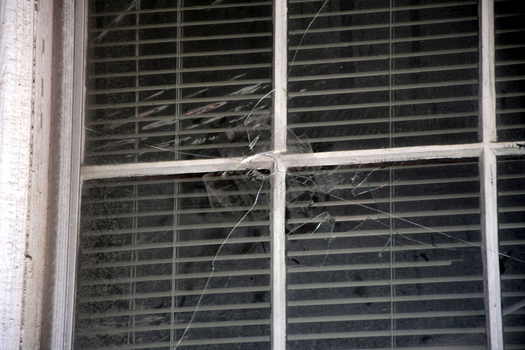 A broken window